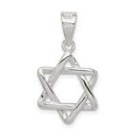 Sterling Silver 3-D Star of David Pendant view 4