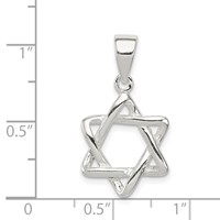 Sterling Silver 3-D Star of David Pendant view 3