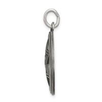 Sterling Silver Antiqued Star of David Disc Charm view 2