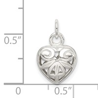 Sterling Silver Heart Charm view 4