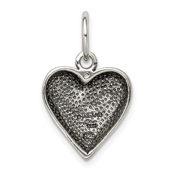 Sterling Silver Antiqued Hope Pendant