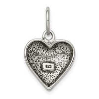 Sterling Silver Antiqued Believe Pendant view 3