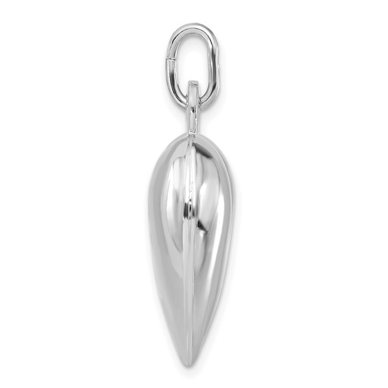 Sterling Silver Polished Puffed Heart Pendant
