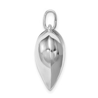 Sterling Silver Rhodium-plated Puffed Heart Pendant view 2