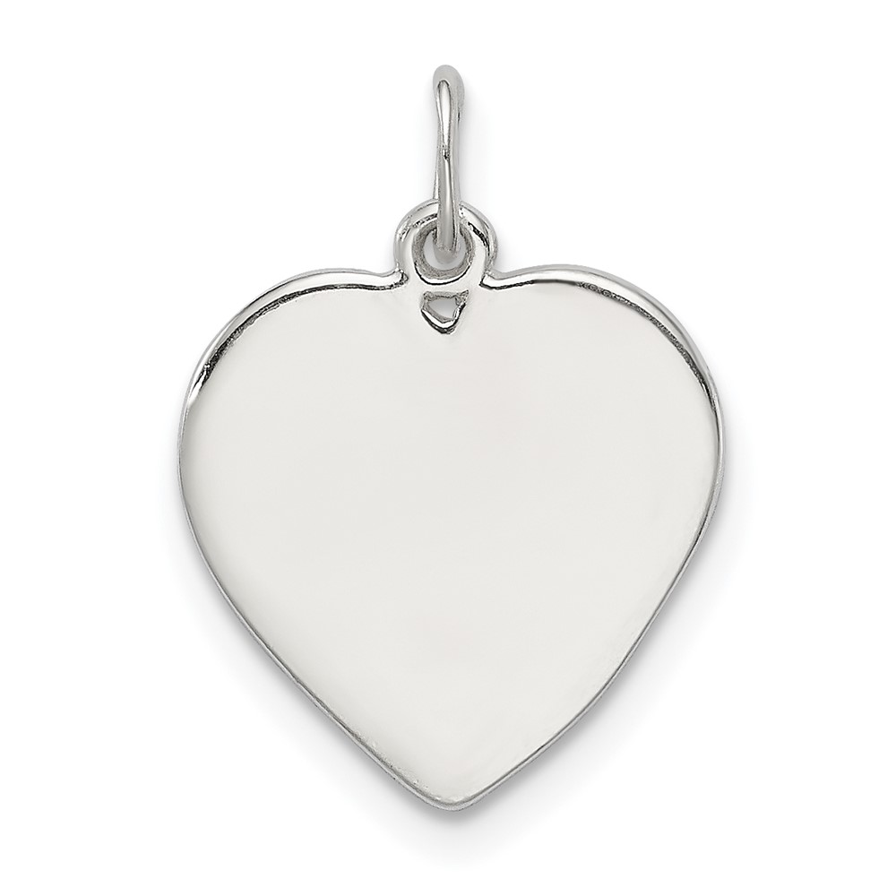 Sterling Silver Small Heart Charm (QC6007)