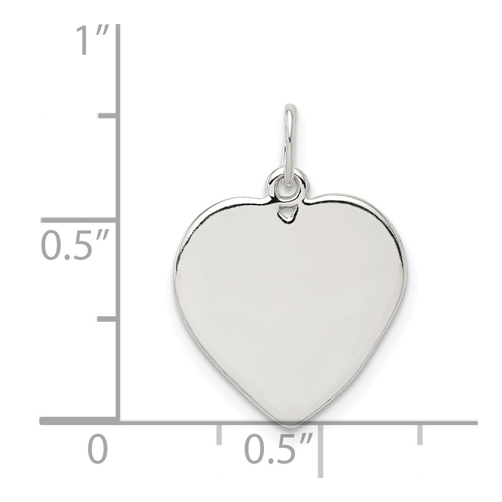 Sterling Silver Small Heart Charm (QC6007)