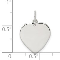 Sterling Silver Small Heart Charm view 3