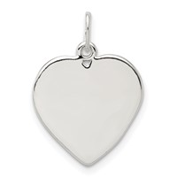 Sterling Silver Small Heart Charm view 1