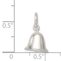 Sterling Silver Moveable Bell Charm view 3