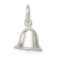 Sterling Silver Moveable Bell Charm view 1
