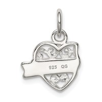 Sterling Silver Heart Daughter Charm view 4