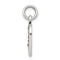 Sterling Silver Antiqued Sweet 16 Heart Charm view 2
