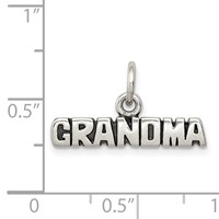 Sterling Silver Antiqued Grandma Charm view 3