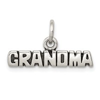 Sterling Silver Antiqued Grandma Charm view 1