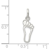 Sterling Silver Foot Charm view 3