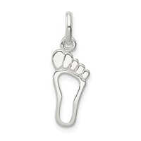 Sterling Silver Foot Charm view 1