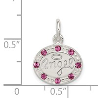 Sterling Silver Pendant with Stellux Crystal Angel view 3