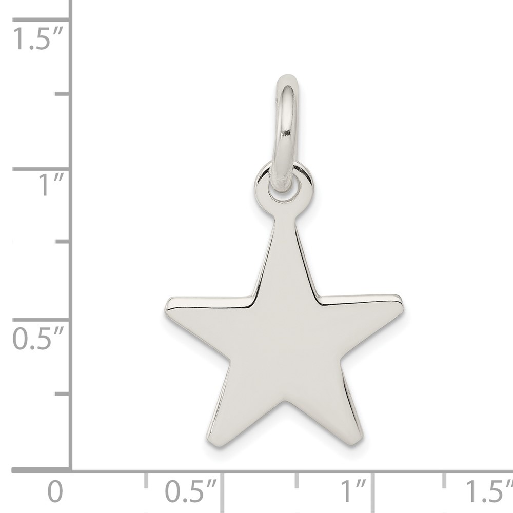 Sterling Silver Star Pendant (QC6055)