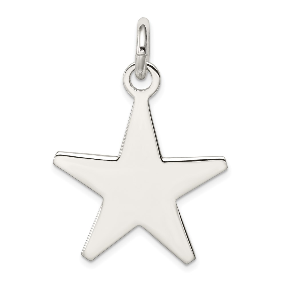 Sterling Silver Star Pendant (QC6056)