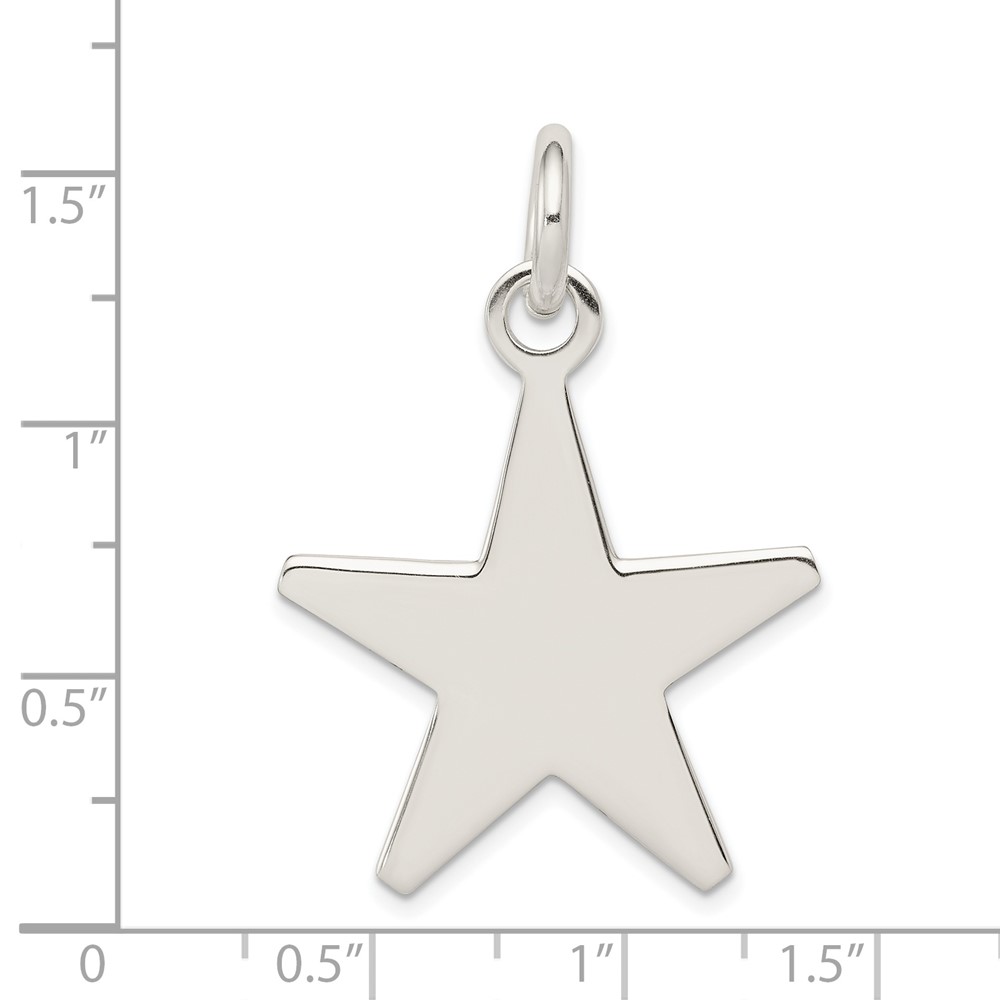 Sterling Silver Star Pendant (QC6056)