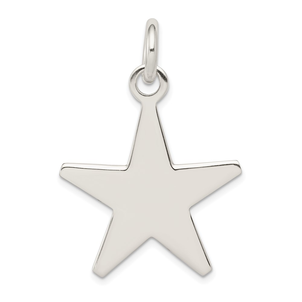 Sterling Silver Star Pendant (QC6056)