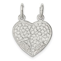 Sterling Silver I Love You 2-Piece Break-Apart Heart Charm view 4