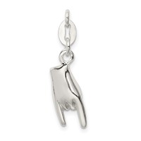 Sterling Silver Rock on Charm view 4