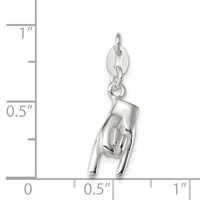 Sterling Silver Rock on Charm view 3