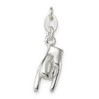 Sterling Silver Rock on Charm view 1
