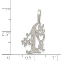 Sterling Silver Polished # 1 Mom Charm view 3