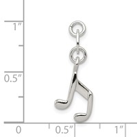 Sterling Silver Music Note Charm view 3