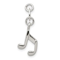 Sterling Silver Music Note Charm view 1