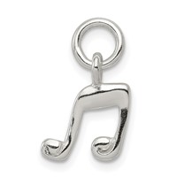 Sterling Silver Music Note Charm view 1