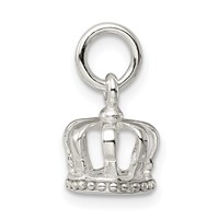 Sterling Silver Crown Charm view 2