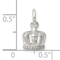 Sterling Silver Crown Charm view 3