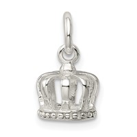Sterling Silver Crown Charm view 1
