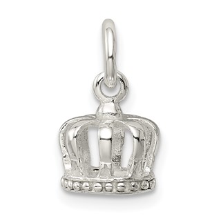 Sterling Silver Crown Charm