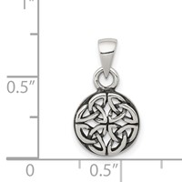 Sterling Silver Antiqued Celtic Pendant view 3