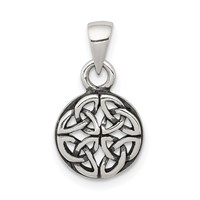 Sterling Silver Antiqued Celtic Pendant view 1
