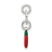 Sterling Silver Enameled Strawberry Charm view 2