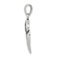 Sterling Silver Antiqued Tulip Pendant view 2
