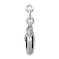 Sterling Silver Enameled Cow Charm view 2
