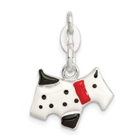 Sterling Silver Enameled Scottie Dog Charm view 4