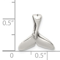 Sterling Silver Small Whale Tail Pendant view 3