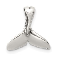 Sterling Silver Small Whale Tail Pendant view 1