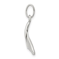 Sterling Silver Whale Tail Charm view 2