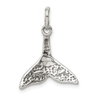 Sterling Silver Whale Tail Charm view 4