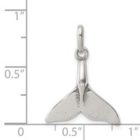 Sterling Silver Whale Tail Charm view 3