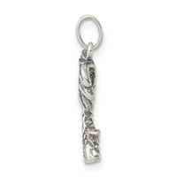 Sterling Silver Antiqued Palm Tree Charm view 2