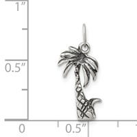 Sterling Silver Antiqued Palm Tree Charm view 3